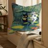 Cartoon Pond River Cat Beautiful Pillow Case Printing Pillowcase Living Room Sofa Cushion Cover Bedroom Room Decor