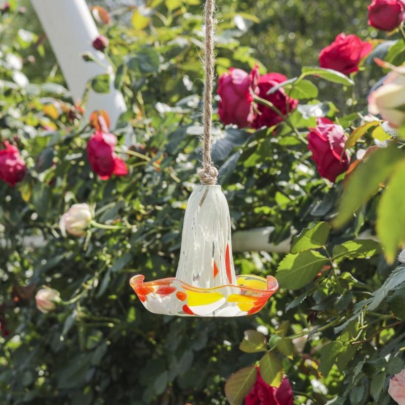 Weatherproof Glass Hummingbird Bird Bath Waterer Attracts Hummingbirds With Smooth Surfaces And Tool Less Installation