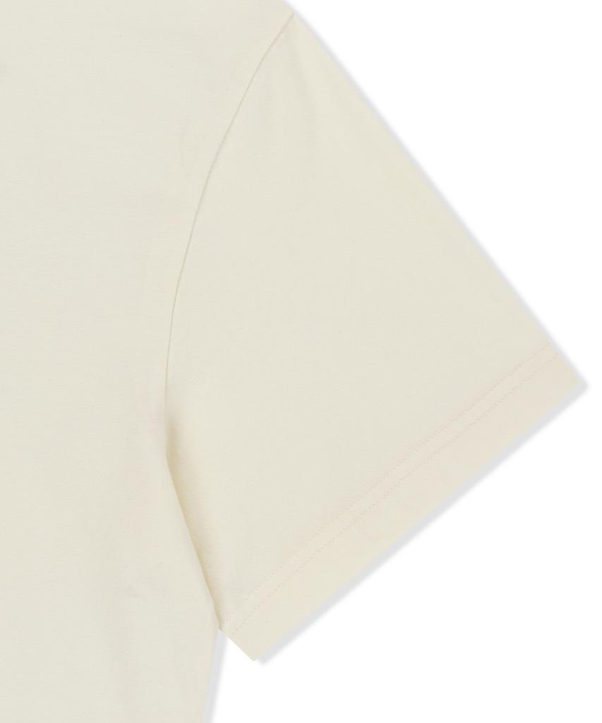 BROWNBREATH Tag Pigment Tee - Cream