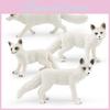 Realistic Polar Fox Model Set Four Variants Of Arctic Fox Figurines For Display And Collecting