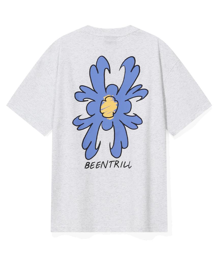BEENTRILL B Daisy Hashtag T-Shirt (Ice Grey)