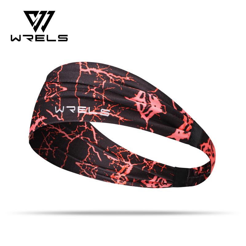 WRELS Summer Sport Headbands Breathable Fitness Sweatband Non Slip Elastic Tennis Headband Men Woman Soft Yoga Sweat Hair Bands