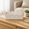 Handmade Tabletop Storage Basket | OpenTop Design, Woven with Wooden Handles, for Desk