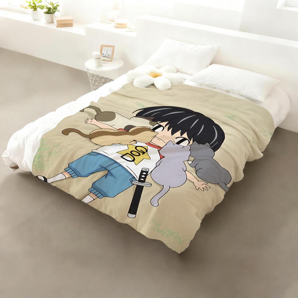 Anime Cute Anime Kotaro Lives Alone Throw Flannel Throw Blanket: Soft Kid-Friendly Warm Anti-Static All Season Washable Couch