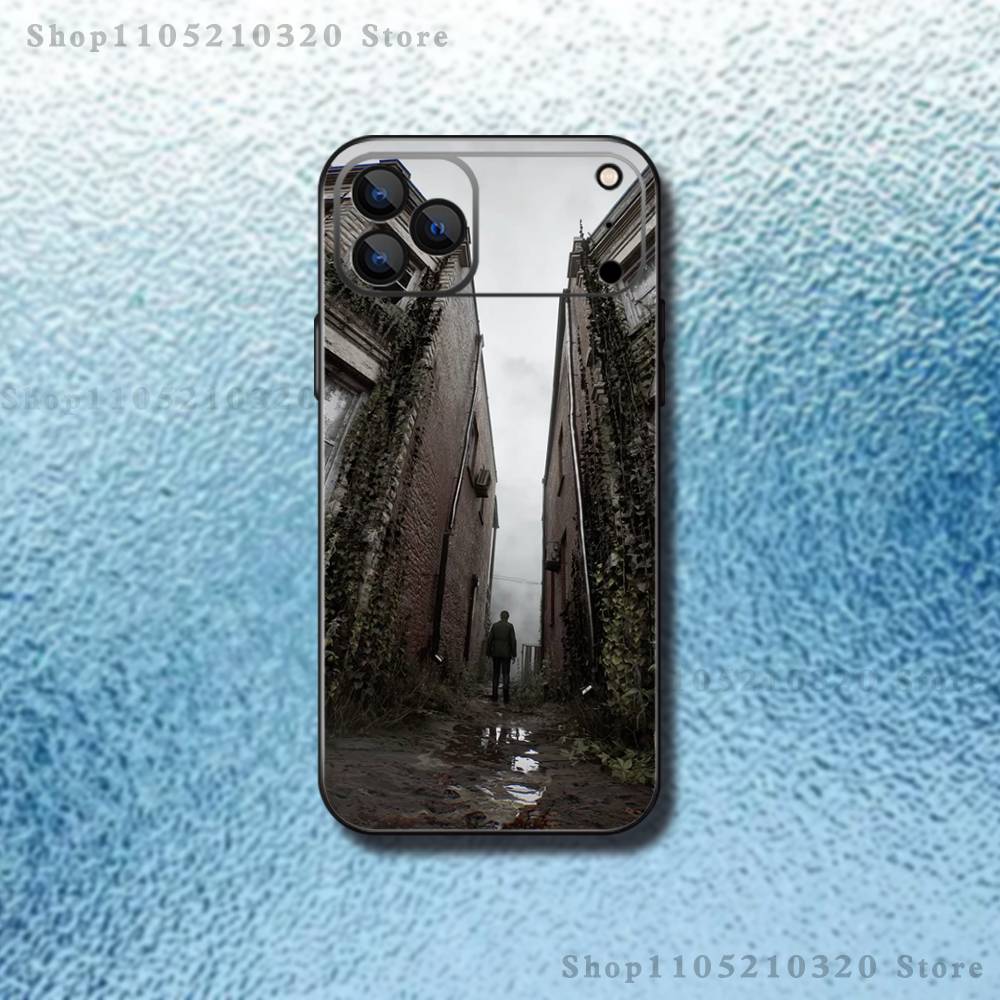 Silent Hill 2 Videogame Phone Case For iPhone 17,16,15,14,13,12,11,Pro,Max,Plus,E,SE4,Air,Mini Black Soft Funda