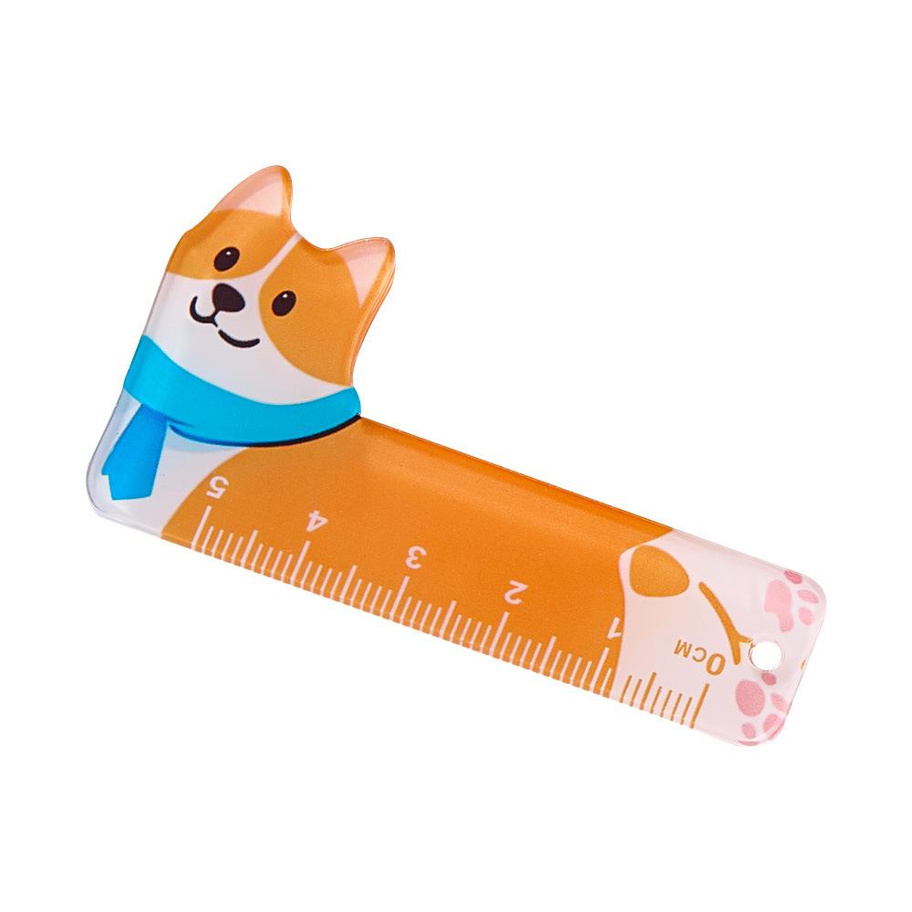 Palm ruler mini hand account student pocket cartoon pendant mini creative cat scale Acrylic ruler