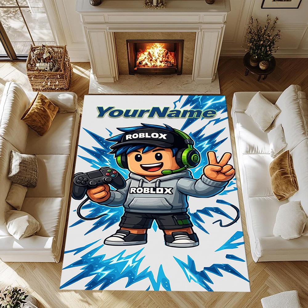 Roblox 405 Personalized Text Floor Rug Office Rug Perfect for Dining Room Bedrooms Entryway Playrooms Anti-slip Rug Decorate Offices