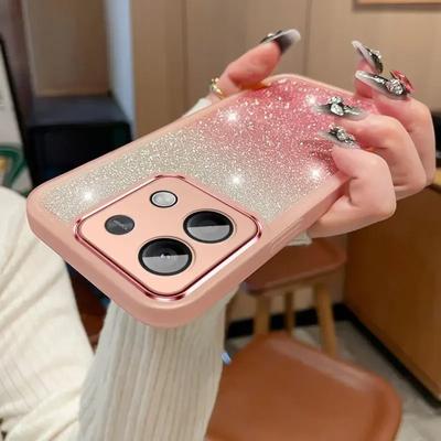 Glitter Gradient Soft Silicone Case For Xiaomi 14T Pro Lens Camera Protetcor Shockproof Cover For Xiaomi 13T 12T 11T Mi14T Pro