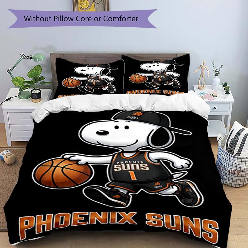 3pcs Duvet Cover Set (1*Duvet Cover + 2*Pillowcase, Without Core), Snoopy Print Bedding Set, Bedroom Decor, All‑Season, Birthday Gift