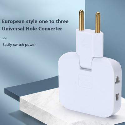 Eu Plug 1 3 Prodlužovací elektrická zásuvka 180° otočná zásuvka AC adaptéru