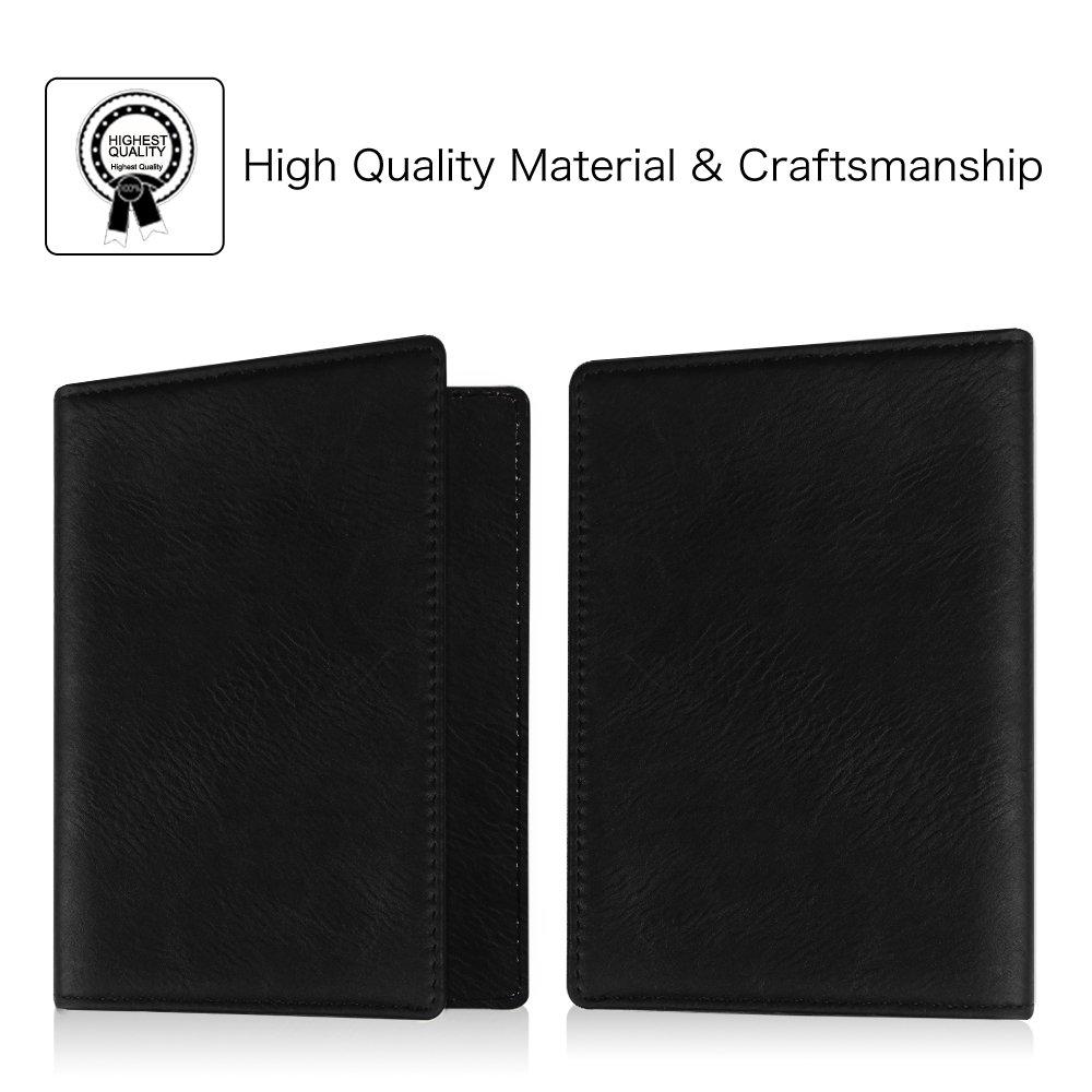Fintie Passport Case Holder Travel Secure for International PU Leather Passport Multifunctional Storage Business Credit Airline Ticket Wallet,
