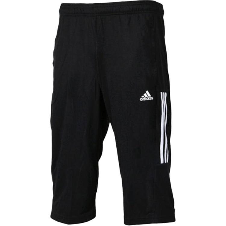 Adidas Sports Training Series Knitted Soft Comfortable Three-Quarter Casual Shorts Men Shorts Black AK2195