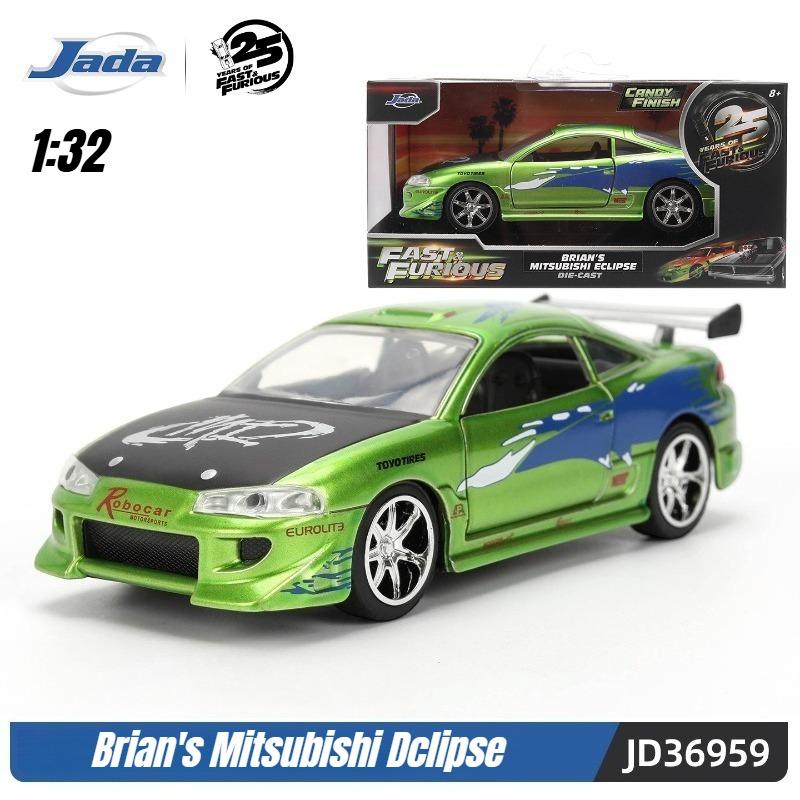 Jada 25th 1:32 Fast & Furious Alloy Car Model,Mitsubishi Eclipse Totota Supra Dodge Charger Honda S2000,Collection Gift Toy Toys