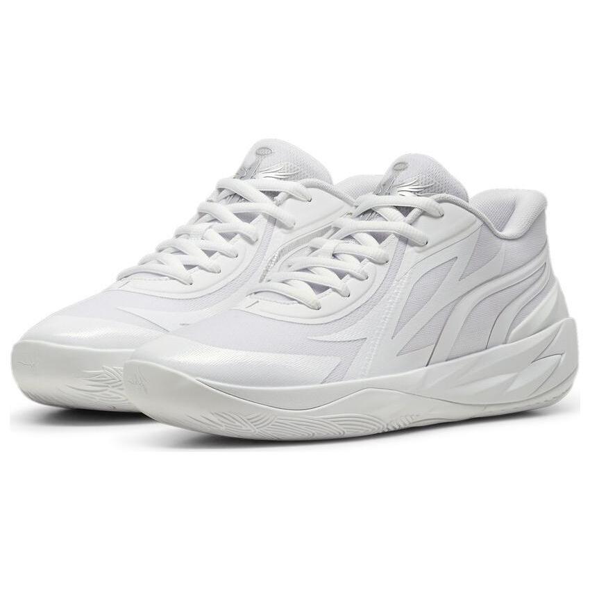 New PUMA LaMelo Ball MB.02 Lo White Silver 379419-01