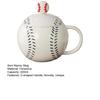 Tasse à café en forme de baseball avec couvercle Poignée en forme de C Tasse en céramique 420 ml Tasse à boire de l'eau pour café thé boissons Utilisation à la maison cuisine extérieur