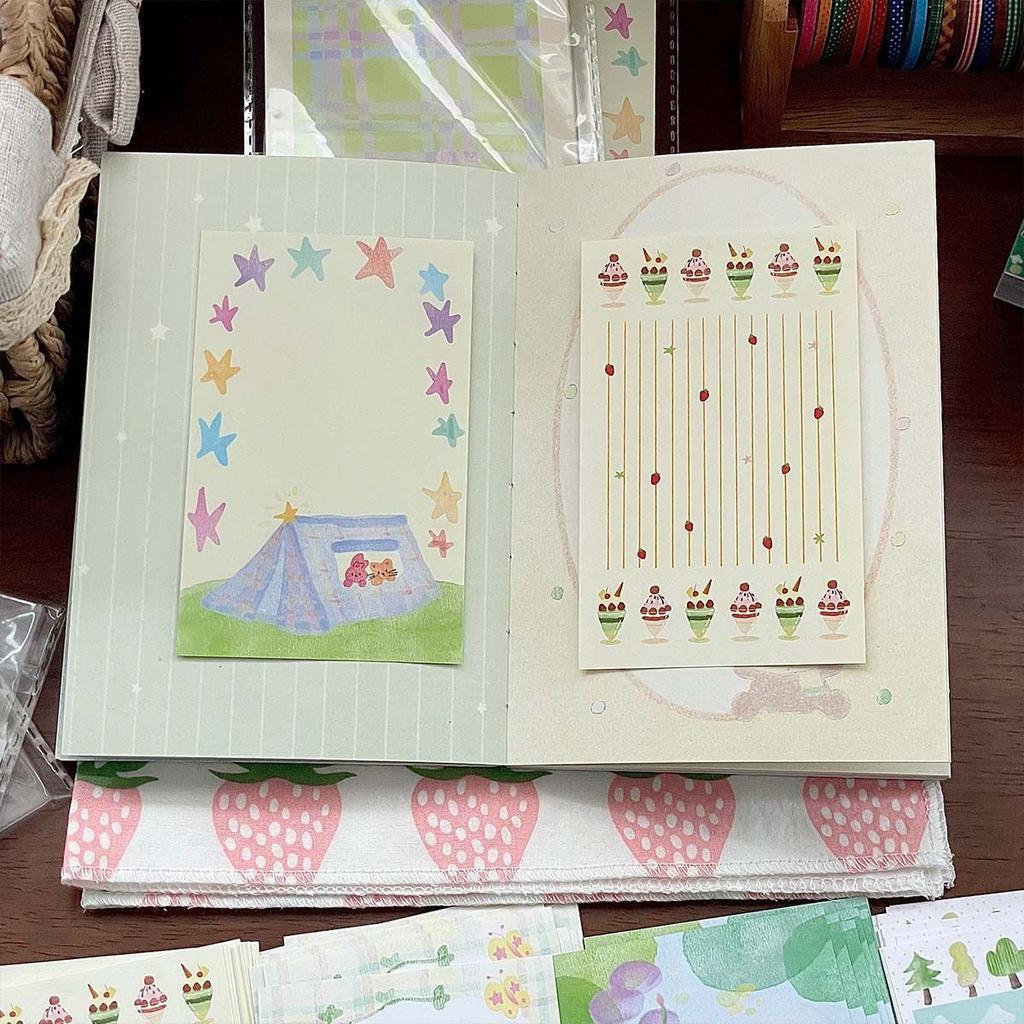 20Pcs Cute Cartoon Colorful Inner Page for M5 Binder Journal Loose-leaf Notebook Scrapbook Kawaii Non-sticky Memo Pad To-do List