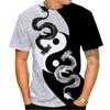 Gossip Tai Chi Yin Yang Men's T-Shirt 3d Printing Graphic Cool Dragon T Shirt Outdoor Casual Short