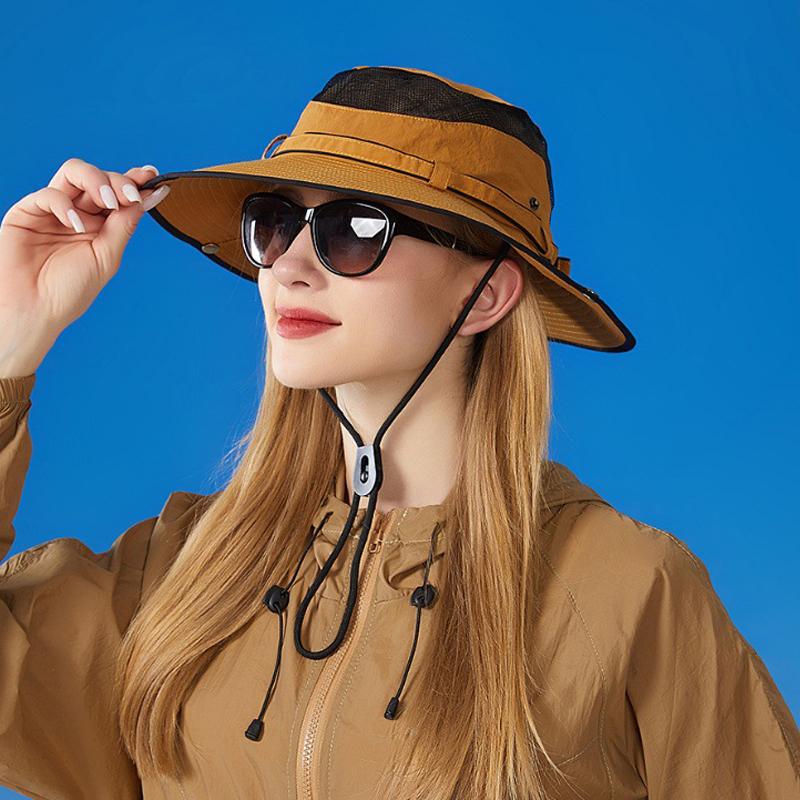 Chapéu de sol ao ar livre de secagem rápida à prova d'água Chapéu de montanhismo anti-ultravioleta masculino Chapéu de pescador com protetor solar feminino
