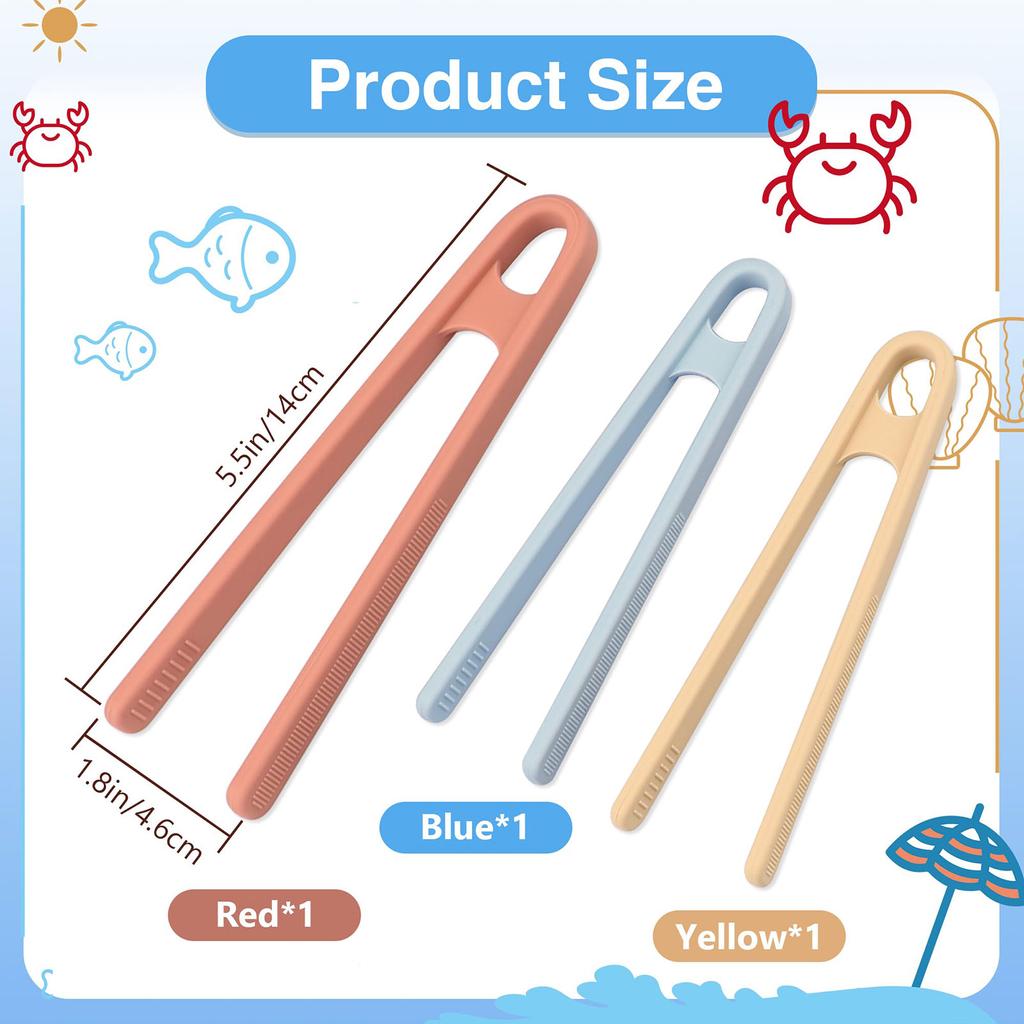 Mini Tongs For Kids Food Grade Multifunctional Fine Motor Tool For Daily Use