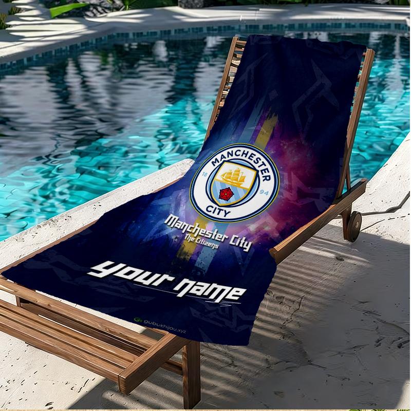 Manchester Football FC Print Beach Towel, Versatile Lightweight Absorbent Beach Towel for Pool Surf Yoga Bathroom, Perfect Birthday Holiday Gift
