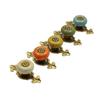 Single Hole Ceramic Knob Ethnic Style Flower Pull Handle Fashion Drawer Knobs  Cupboard