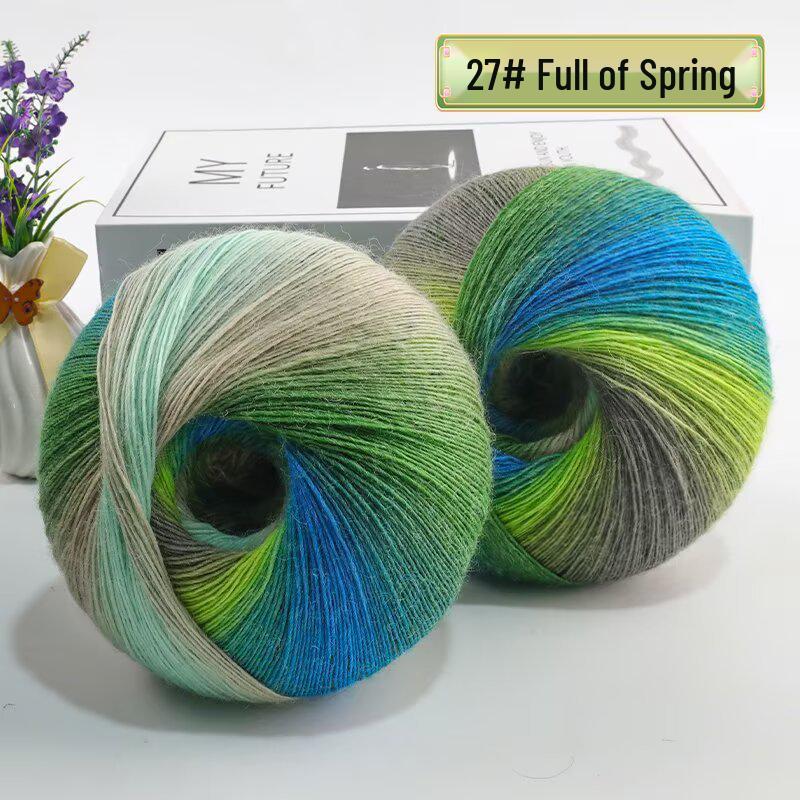 Rainbow Gradient Dyed Yarn 200g - Perfect for DIY Knitting Shawls, Scarves, Sweaters & Coats