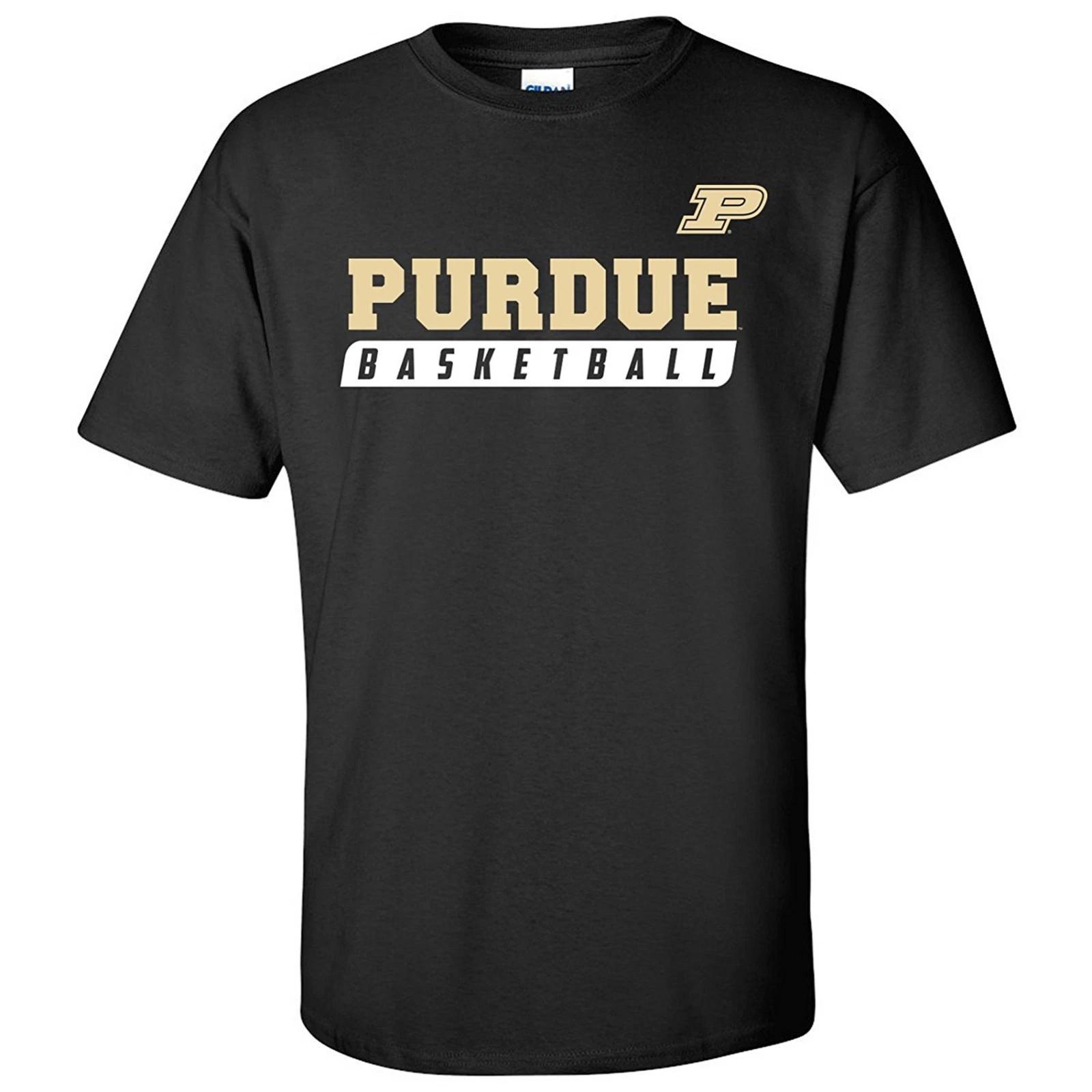 Purdue Boilermakers Basketball Slant Licensed T-Shirt - Black XL