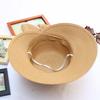 2023 Women's Sun Hat Big Bow Wide Brim Floppy Summer Hats For Women Beach Panama Straw Bucket Hat Sun Protection Visor Femme Cap