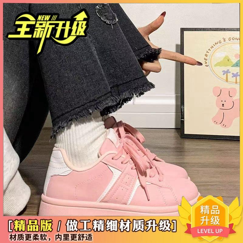 

2025 Интернет-знаменитость, новые повседневные туфли для моральной подготовки, женские сладкие летние универсальные спортивные туфли на платформе в стиле ретро розового цвета 40