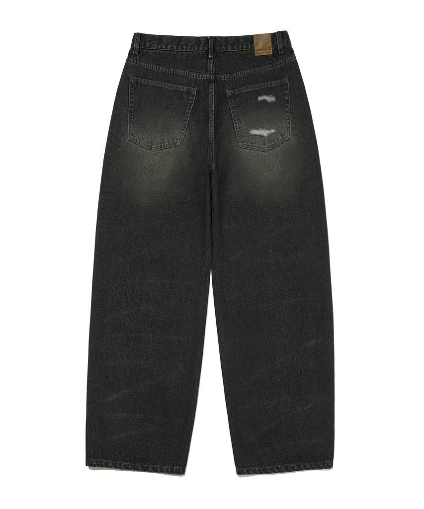 FILLUMINATE Tear Washed Denim Pants - Black