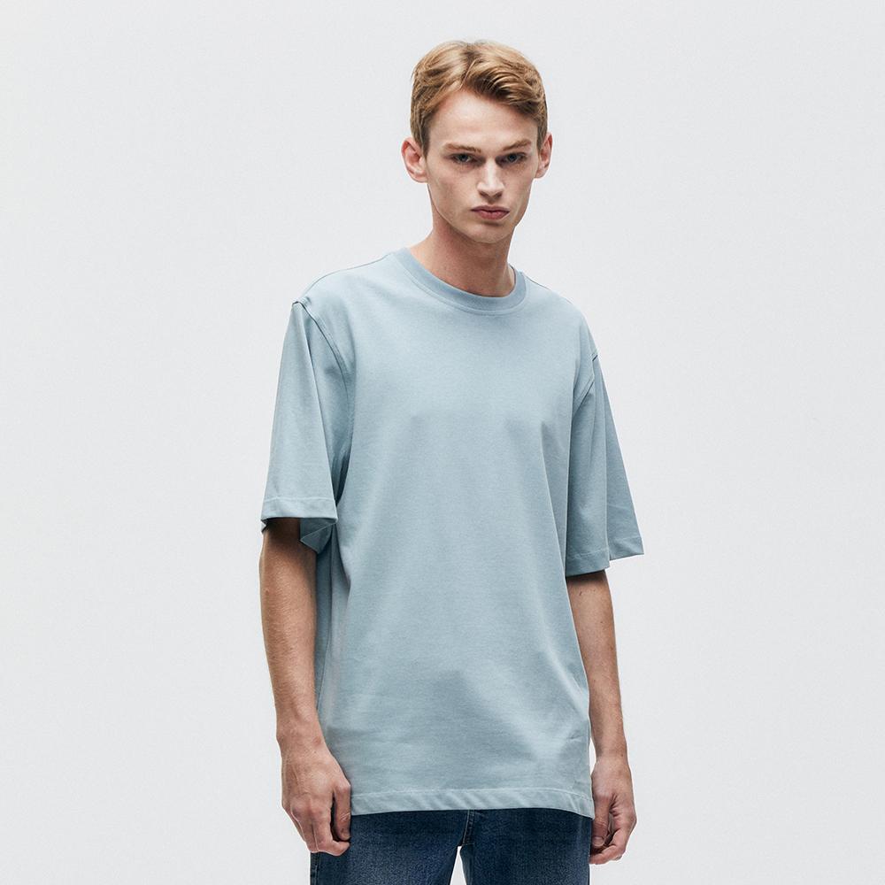 Pinned Look Seasonless Standard Fit Top (Blue Gray) L