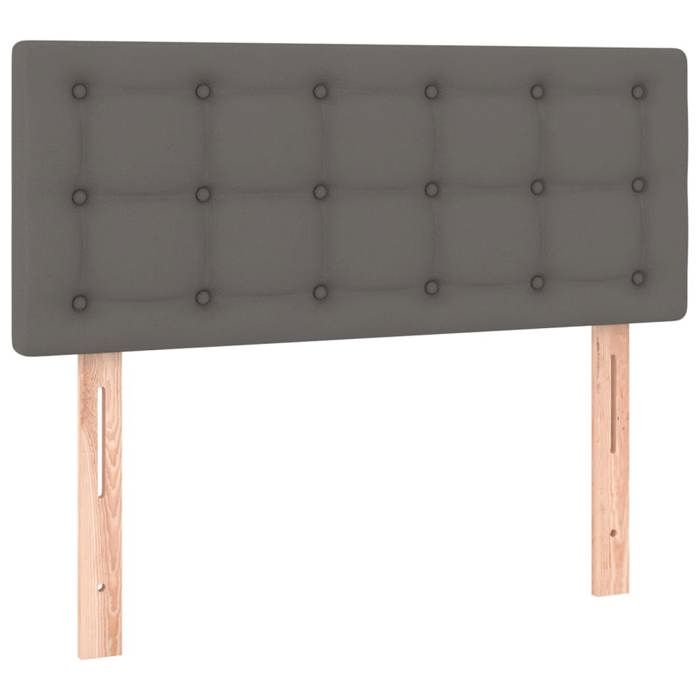 Maison Exclusive - Tête de lit à LED Gris 90x5x78/88 cm Similicuir