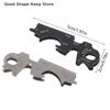 1Pc Stainless Steel Keychain Outdoor Camping Survival Gear Tool Hook Plier Nail File Bottle Driver Screwdriver Bottle Opener