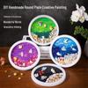 Kids' DIY Round Photo Frame Art Kit with Cream Glue for Parent-Child Activity