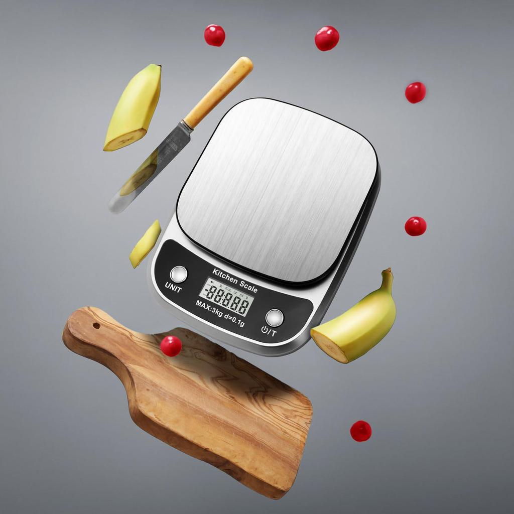 Household Stainless Steel Kitchen Scale, 10kg Capacity, Ideal for Baking and Food Preparation
