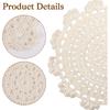 3 Pcs Handmade Crochet Lace Doilies, 9.44 Inch Round Dollies for Tables Vintage Elegant Crochet Lace Doily Exquisite Lacy Placemats for Kitchen