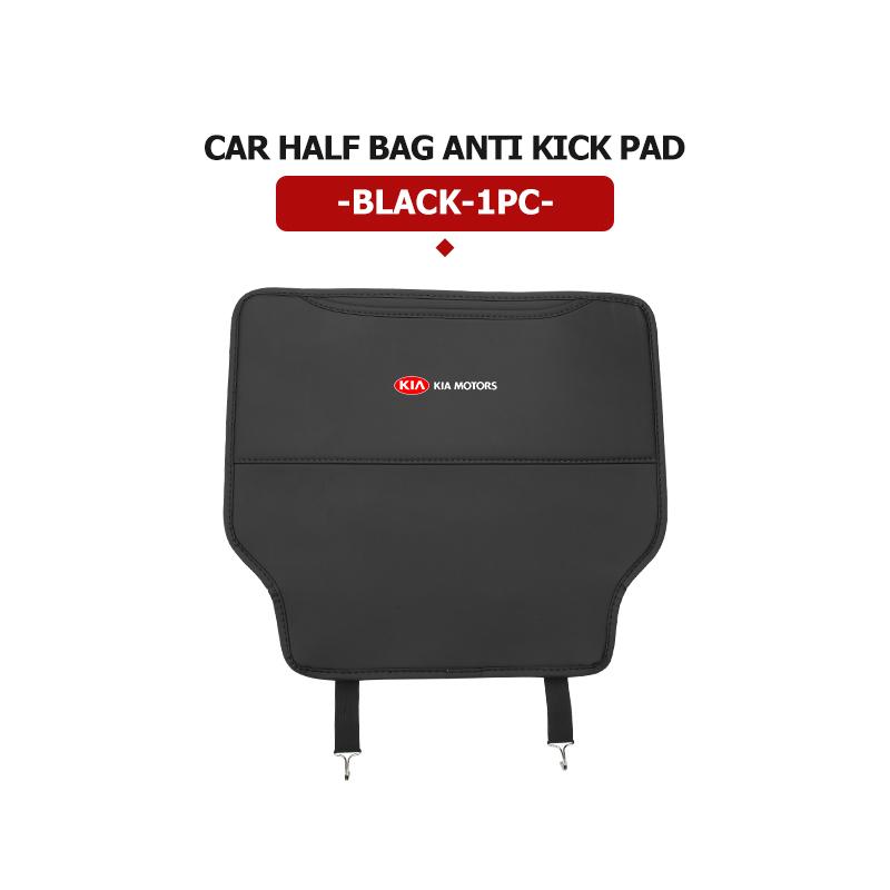 For KIA Leather Car Seat Back Protector Pad Anti Kick Mat Storage Pocket Interior Accessories Sorento Stinger Soul Spectra Niro