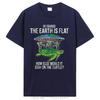 Funny Flat Earth Society T Shirt Turtle Elephants Graphic Cotton Streetwear O-Neck Harajuku Hip Hop T-shirt Men Short Sleeve Top