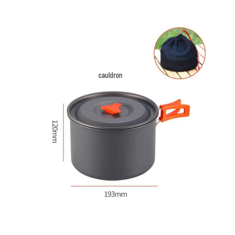 SanJiaoLong Portable Outdoor Camping Cookware Set with 1.1L Kettle