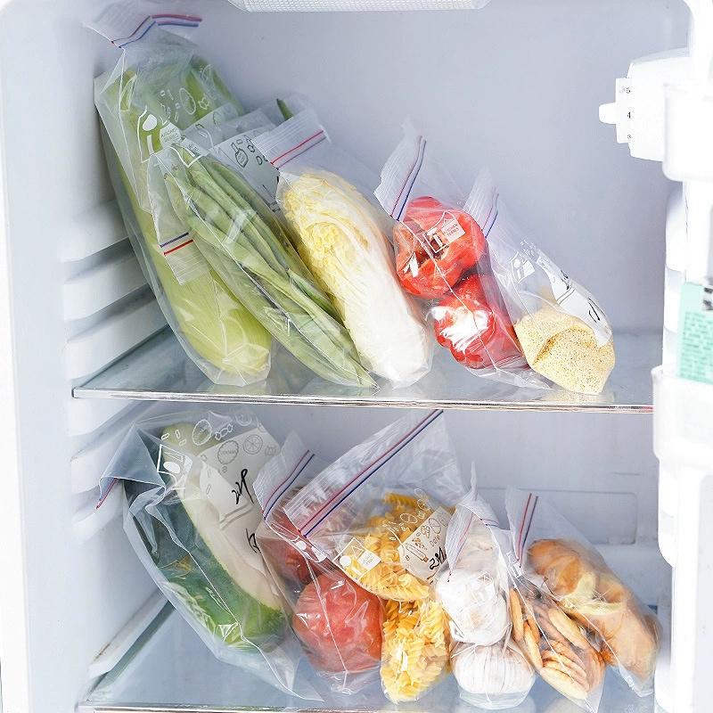 20pcs Thickened Sliding Lock Bag for Refrigerator Refrigeration, Freezing, Storage, Compact Bag, Food Grade Fresh-keeping Bag