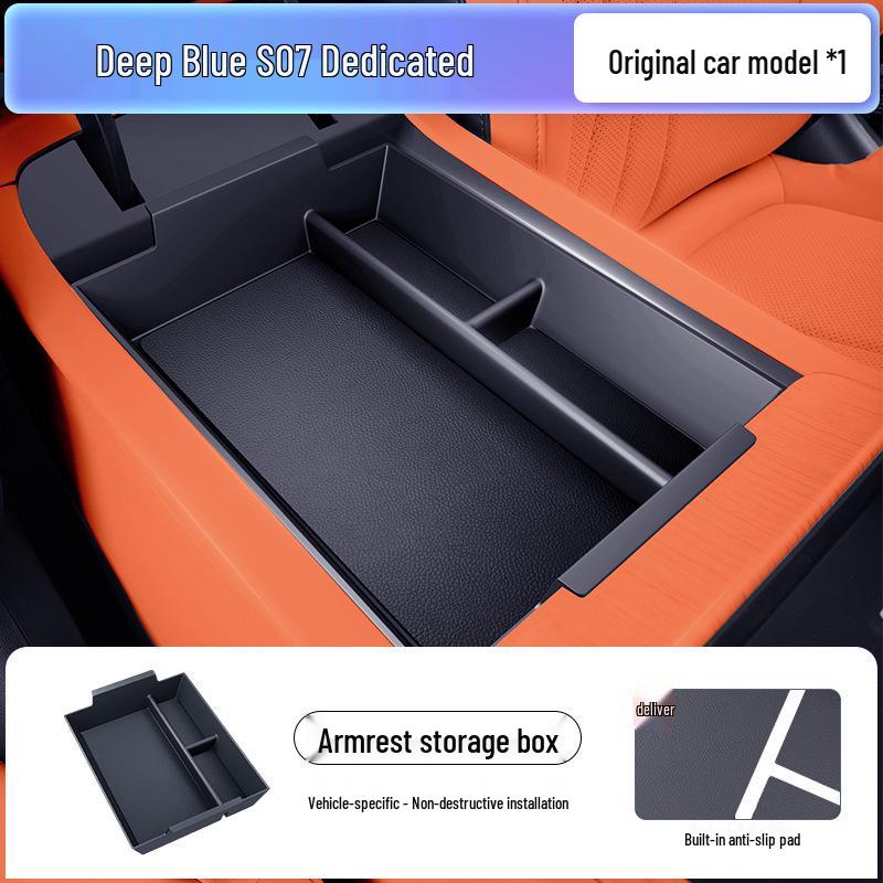 

Deep Blue S07 Center Console Storage Box: Car Armrest Interior Modification Accessories Deep Blue Car S07 2026