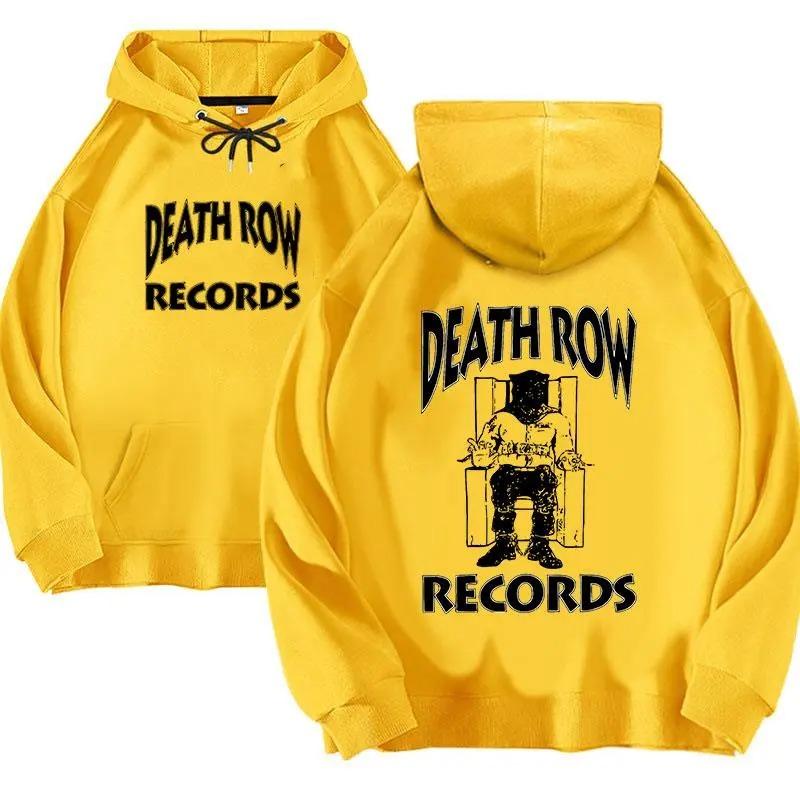 Homens e mulheres Death Row Records capuz, moletom grande estampado, tops de hip hop, moda Animation casual sports style Casual