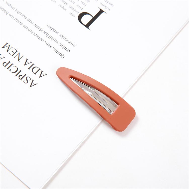 PL Water Drop Type Matte Texture Bb Clip Candy Color Cross Word Korean Girl Heart Hair Clip