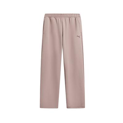 Ess Elevated Solid Color Elastic Knit Casual Pants Women Pants 694094-88