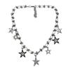 Sweet Cool Girl-Star Necklace Y2k Jewelry Hollow Star Pendant Paperclip Chain Choker Punk Hip Hop Necklace Birthday Gift