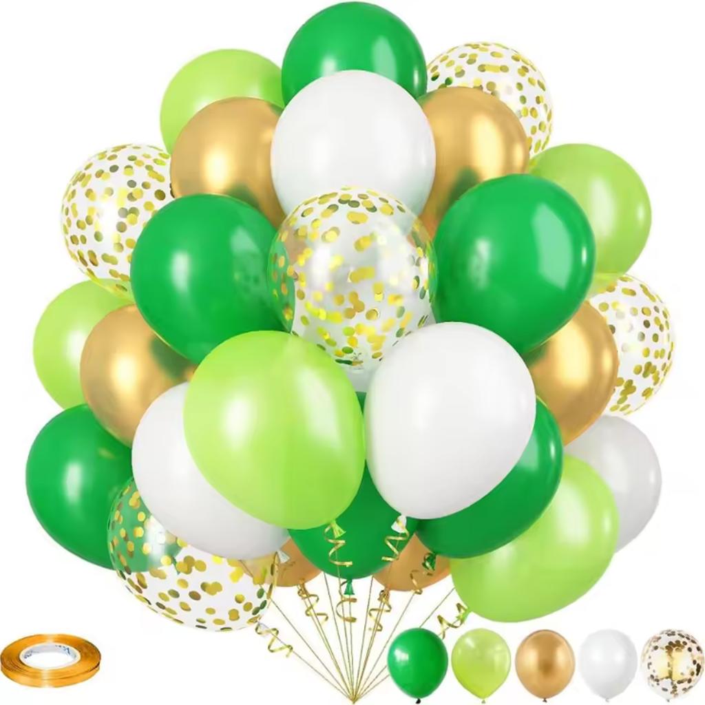 35 Stück Rosa, Grüne und Lila Luftballons Valentinstag Geburtstag Hochzeit Dekoration Jahrestag Geschlechtsenthüllung Bögen Set