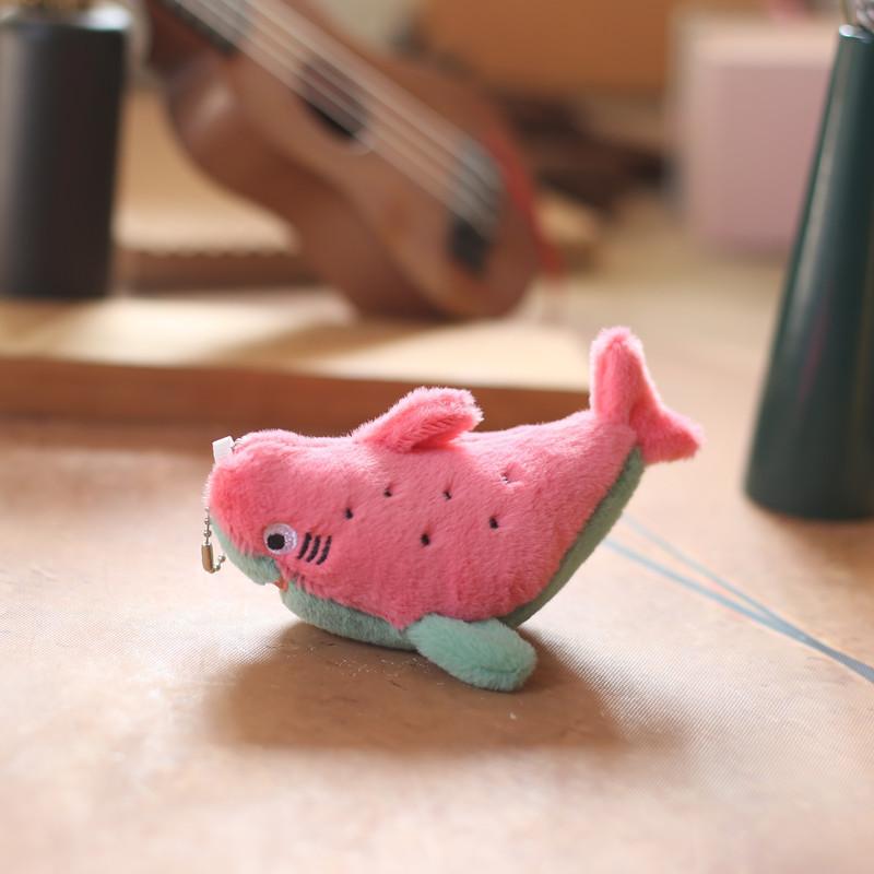 Adorable Fruit Shark Plush Keychain Cute And Soft Animal Doll For Bags And Keys