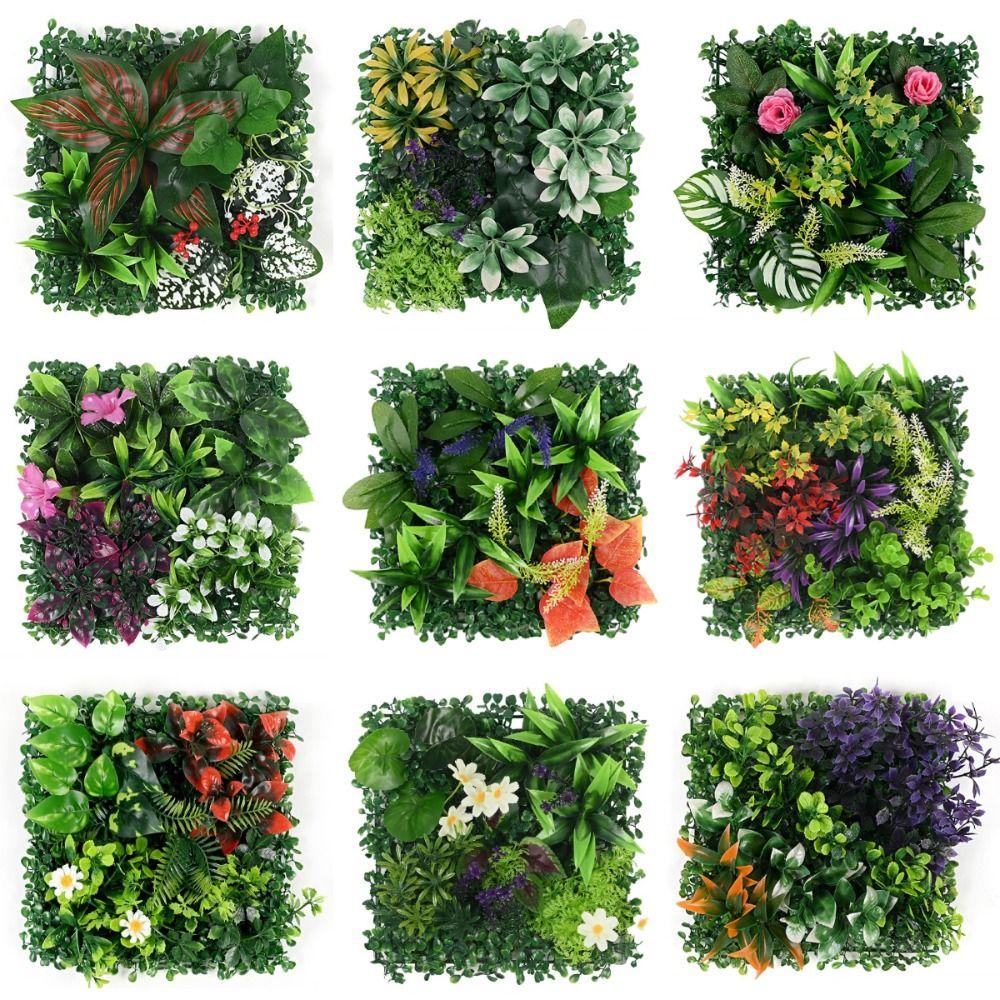 Flower Artificial Plant Wall Panel DIY Artificial Fern Grass Simulation Maple Plant Sheet  Wedding