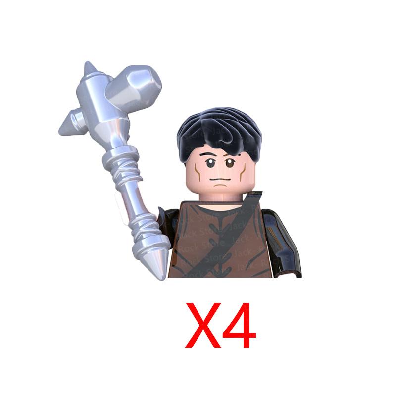 Military Building Blocks Solider Figures Gifts Toys Movie Science Fiction Series Medieval Knight Legion Weapons Shield Flag MOC