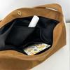Large Suede Tote Bag For Women Slouchy Shoulder Bag Brown Suede Satchel Work Handbag Crescent Travel Winter